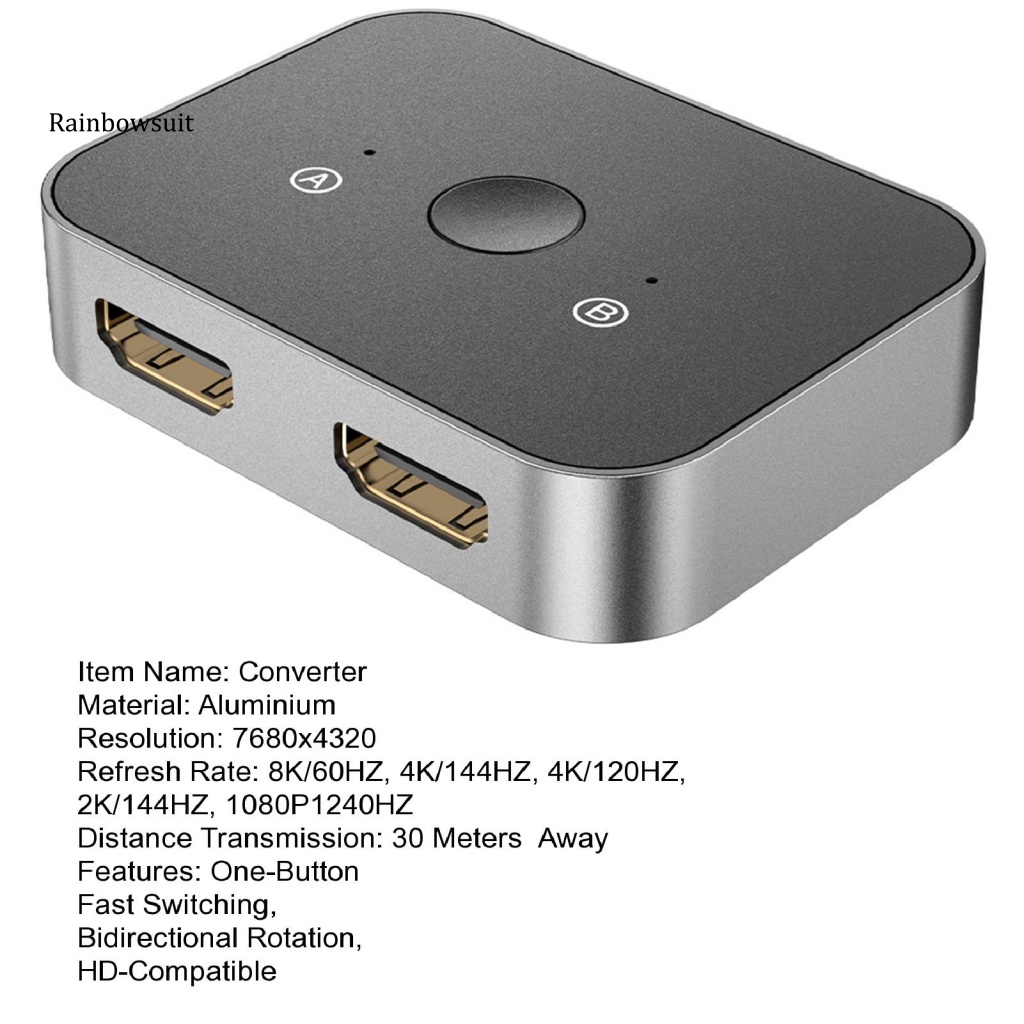 Bộ Chuyển Đổi Một Nút Chuyển Đổi HD-Compatible 8K / 60HZ 2 Trong 1 Có Thể Xoay Được