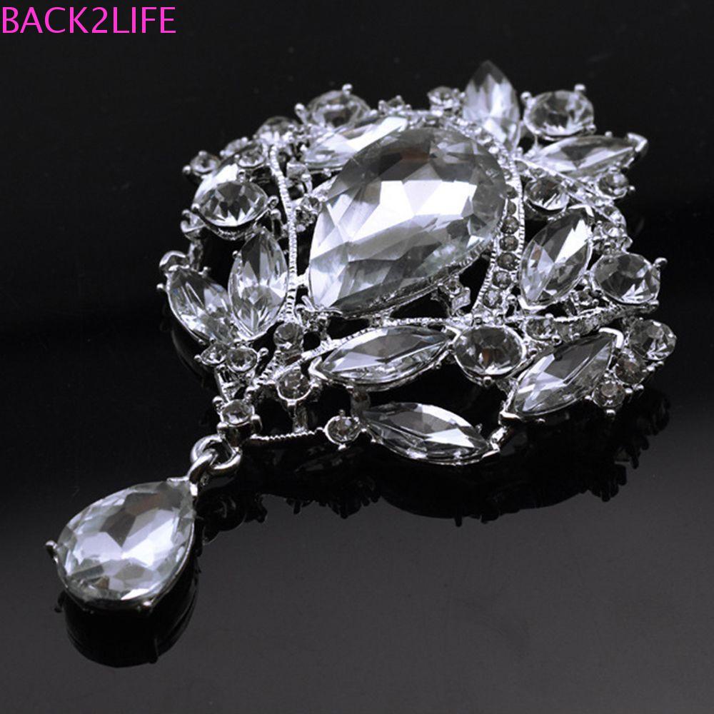 Ghim Cài Áo Hình BACK2LIFE Nhiều Màu Sắc|Bông Tai Giọt Nước Đính Đá Sang Trọng