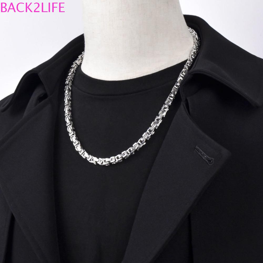 Vòng Cổ Choker Bằng Thép Titanium Đơn Giản Phong Cách Punk Hàn Quốc 2Lilife