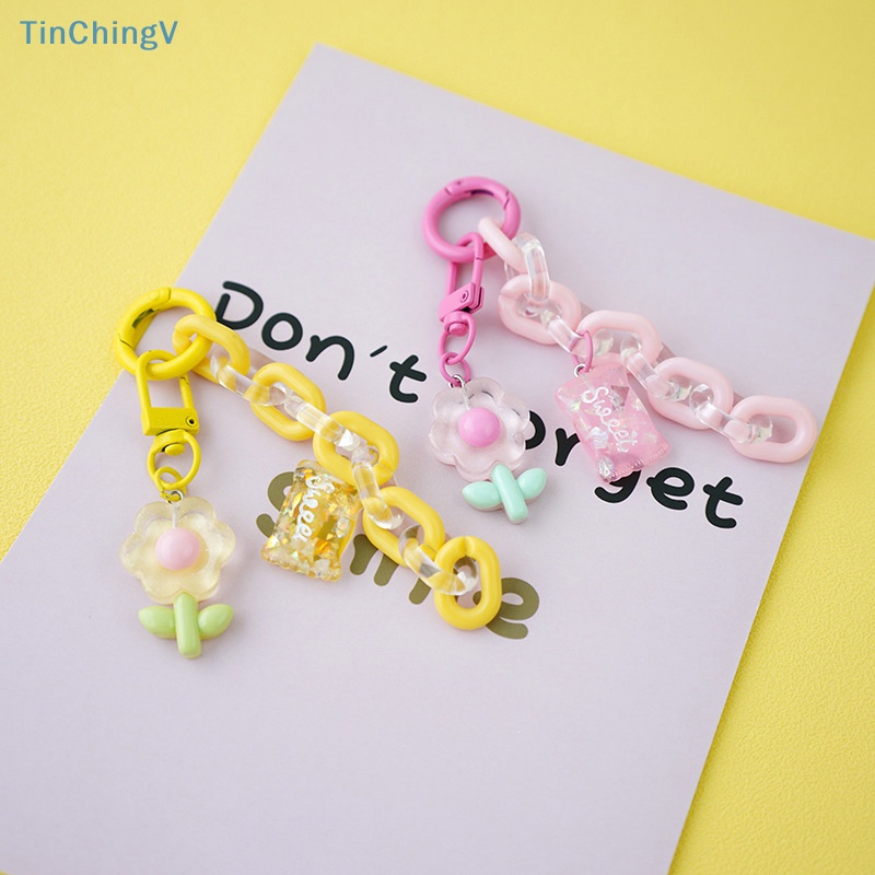[TinChingV] Móc Khóa Resin Hình Hoa Tulip Nhỏ Tươi Mới Sáng Tạo Hợp Thời Trang Trang Trí Túi Xách Nữ [Mới]