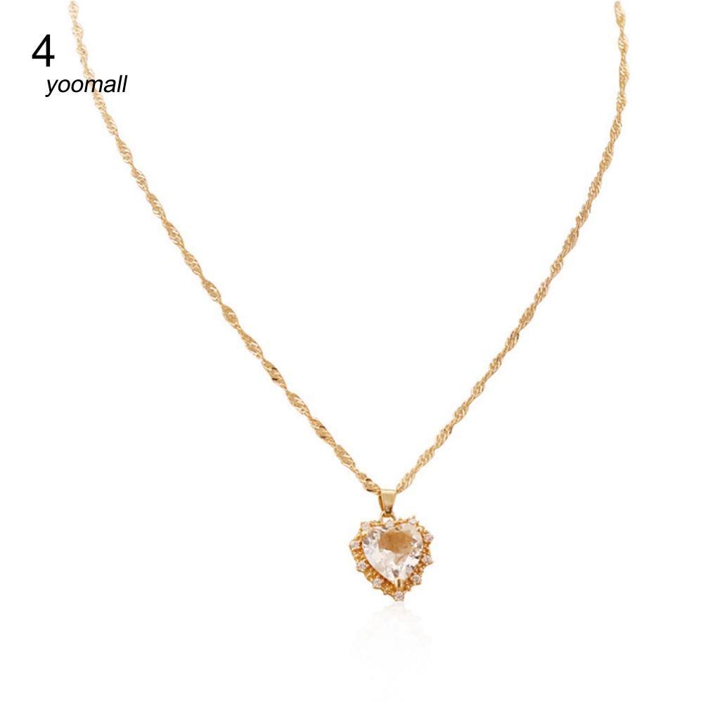 Vòng cổ Mặt Trái Tim Nhỏ Đính Đá Sáng Tạo Cho Nữ