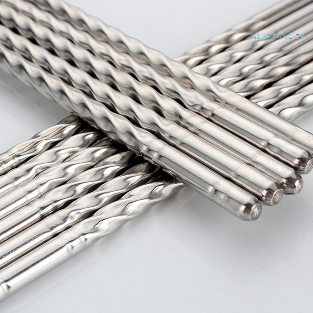 Set 3 Đôi Đũa Inox Chống Trượt In Hình Hoa NY Độc Đáo Tiện Dụng