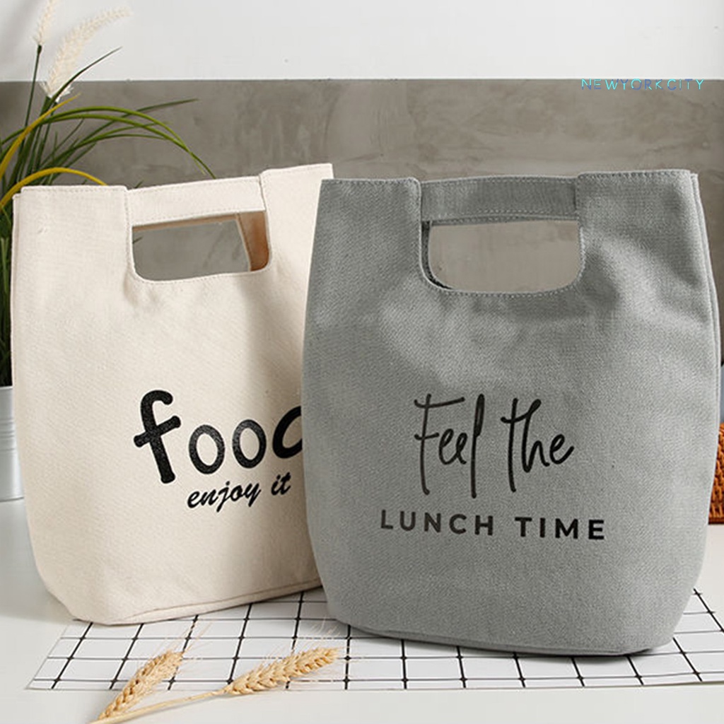 Túi Đựng Hộp Cơm Trưa Giữ Nhiệt Có Tay Cầm Tiện Dụng Cho Văn Phòng / Ngoài Trời
