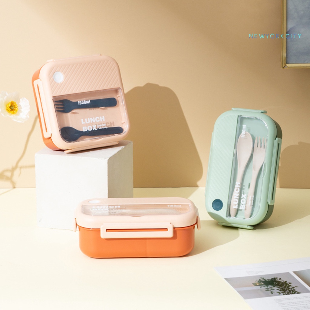 Hộp cơm Hai Tầng Dung Tích Lớn 1L / 1.1L Chống Rò Rỉ Tiện Dụng Cho Học Sinh