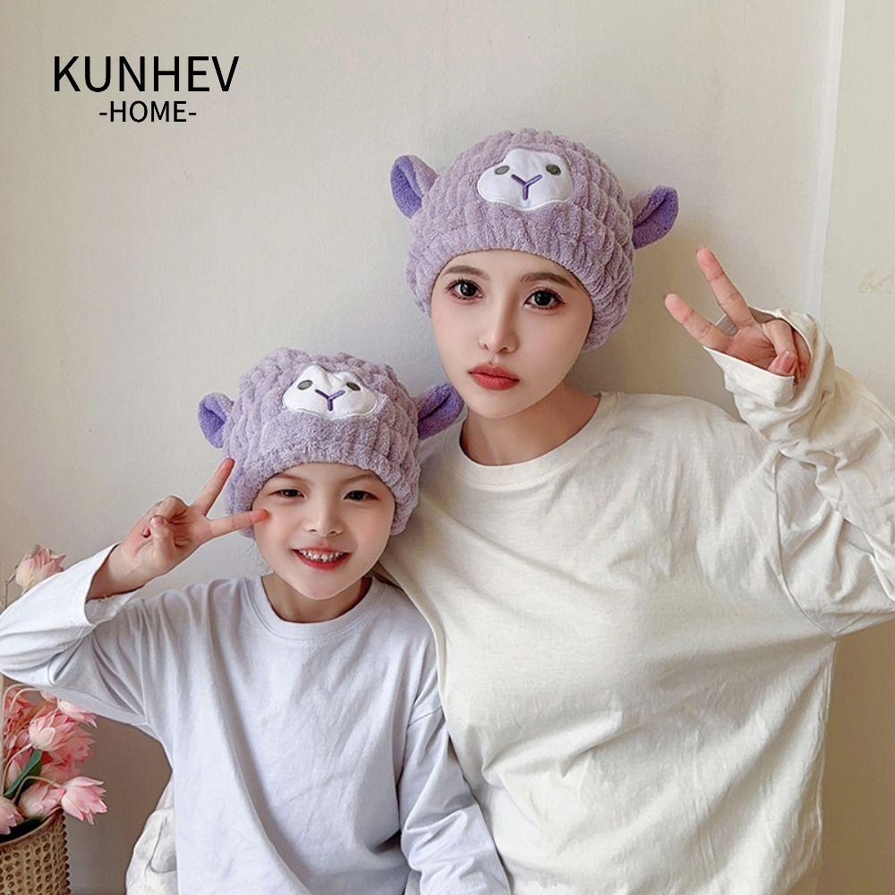 KUNHEV Khăn Quấn Khô Tóc Bằng Sợi Micro Tiện Dụng Cho Nữ