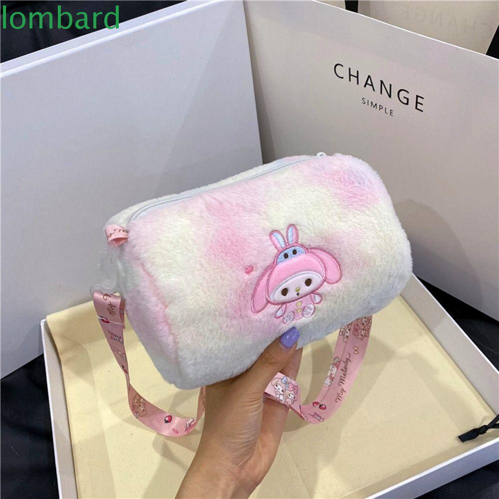 Túi Đeo Vai Họa Tiết Hoạt Hình Kuromi / Dâu Tây / Melody Nhồi Bông Xinh Xắn Cho