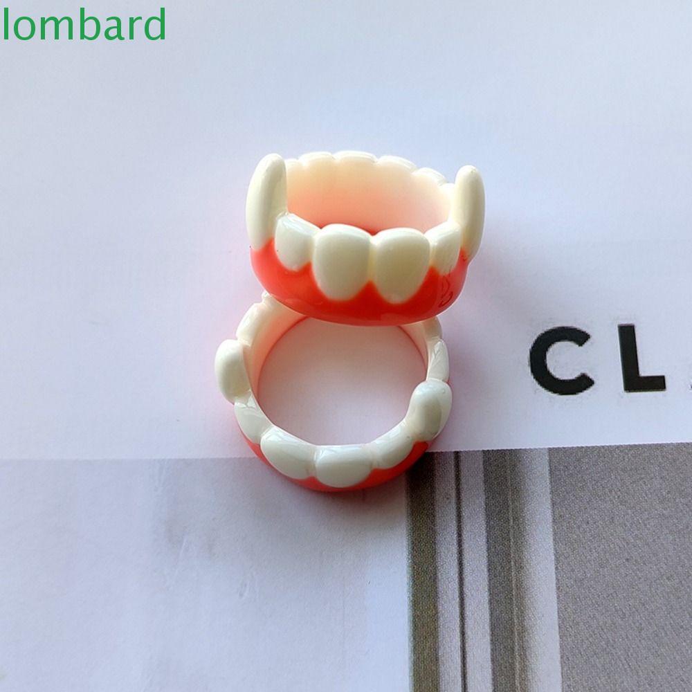 Nhẫn Đeo Lưỡi Bằng Resin Kim Loại Hình Khuôn Mặt Người Dễ Thương Có Thể Điều Chỉnh