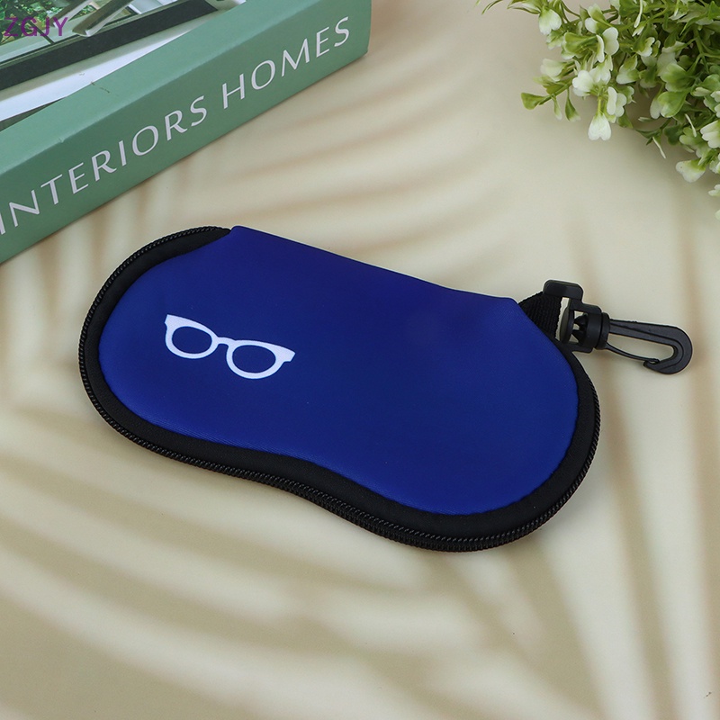 1 Hộp Đựng Mắt Kính Cầm Tay Bằng Cao Su Tổng Hợp Mềm Siêu Nhẹ Có Khóa Kéo Mới
