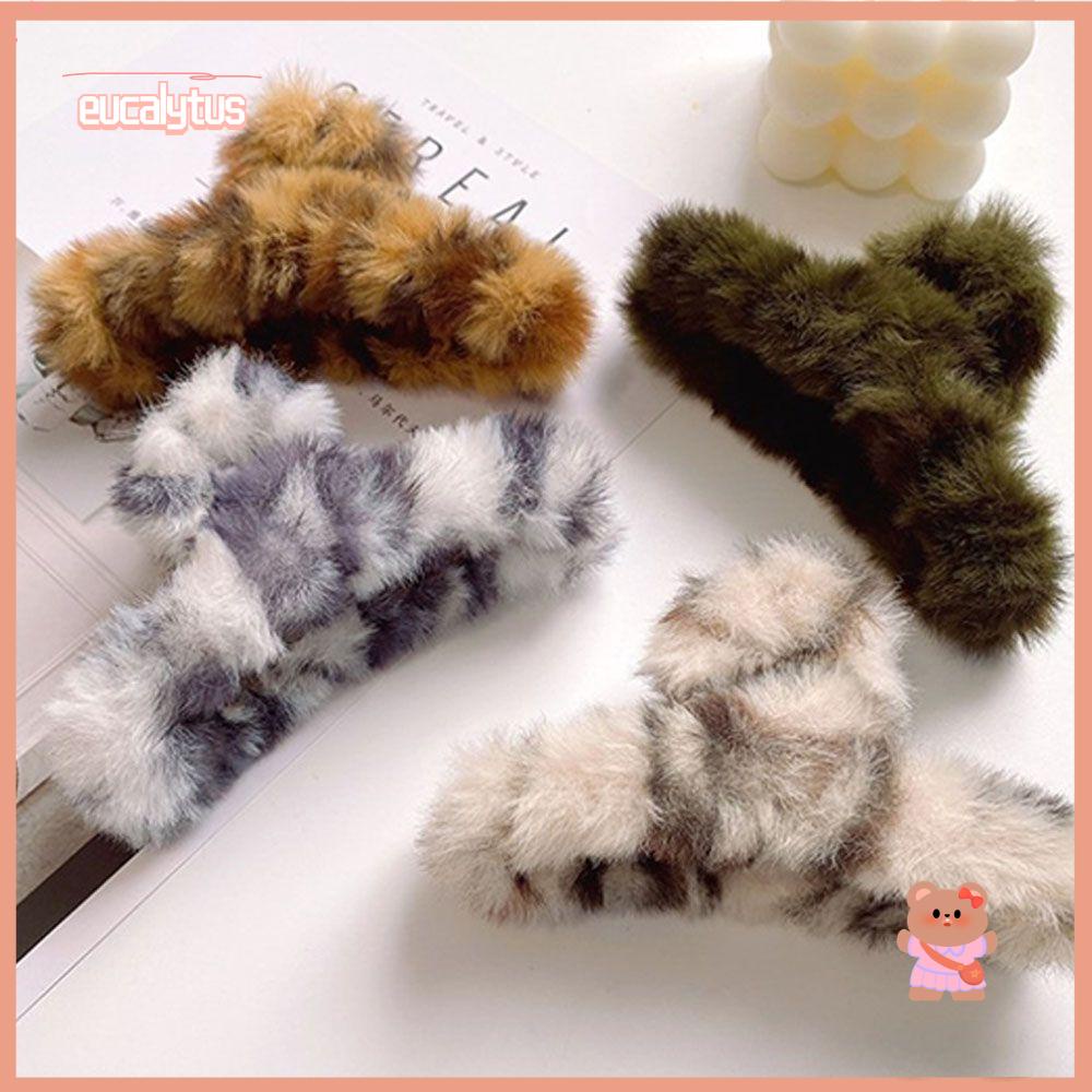 EUTUS Kẹp Tóc Họa Tiết Da Báo Phong Cách retro