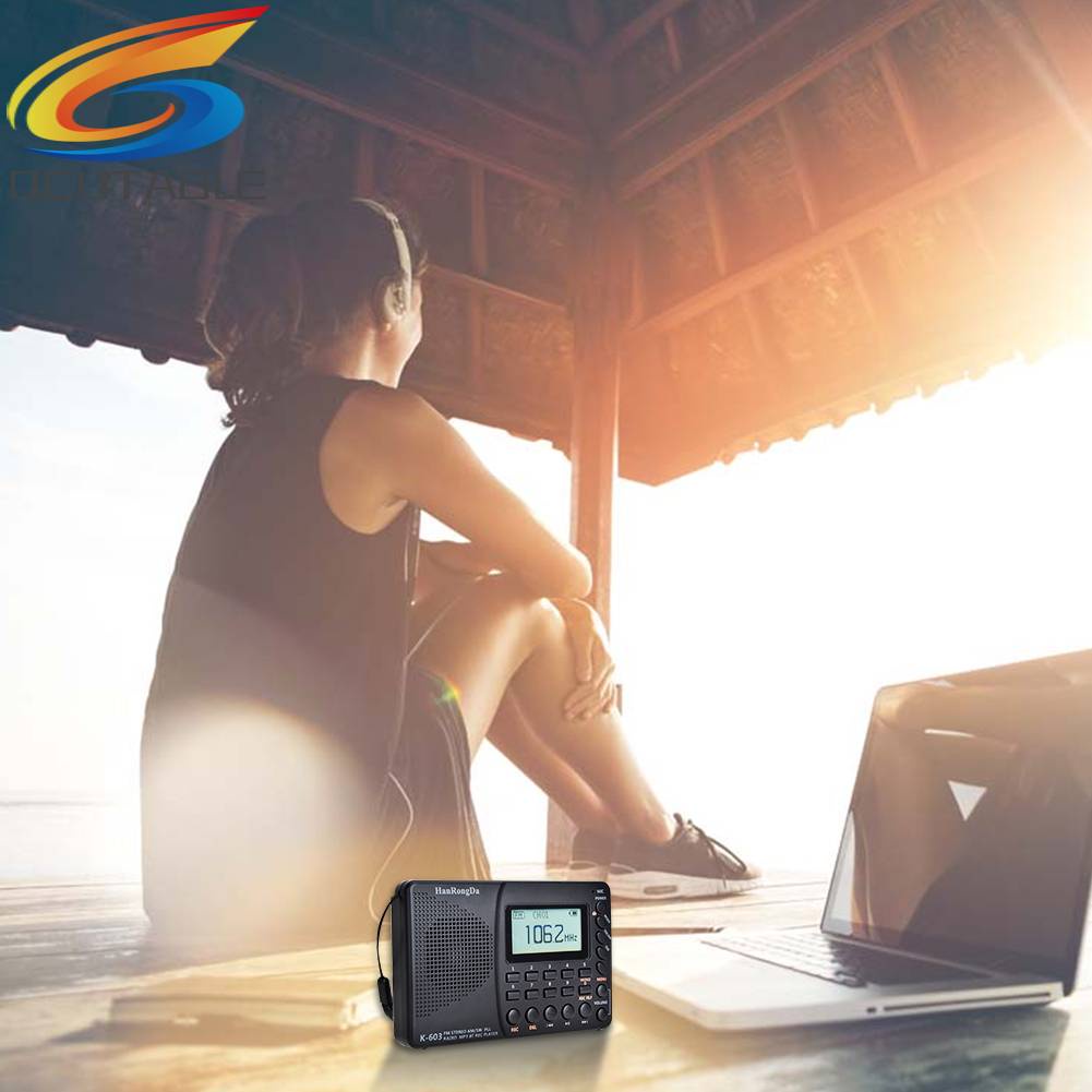 Radio AM FM SW Kỹ Thuật Số Cổng Sạc USB Hỗ Trợ Thẻ TF