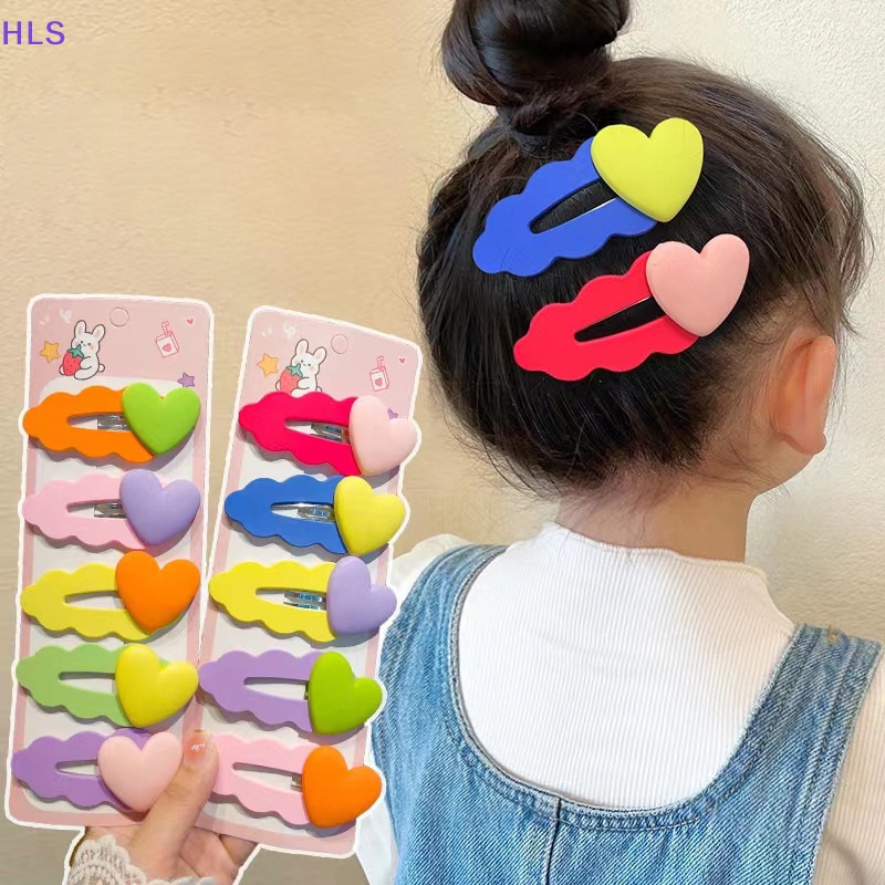 1 Bộ Kẹp Tóc Nhiều Màu Sắc Dễ Thương Cho Bé Gái