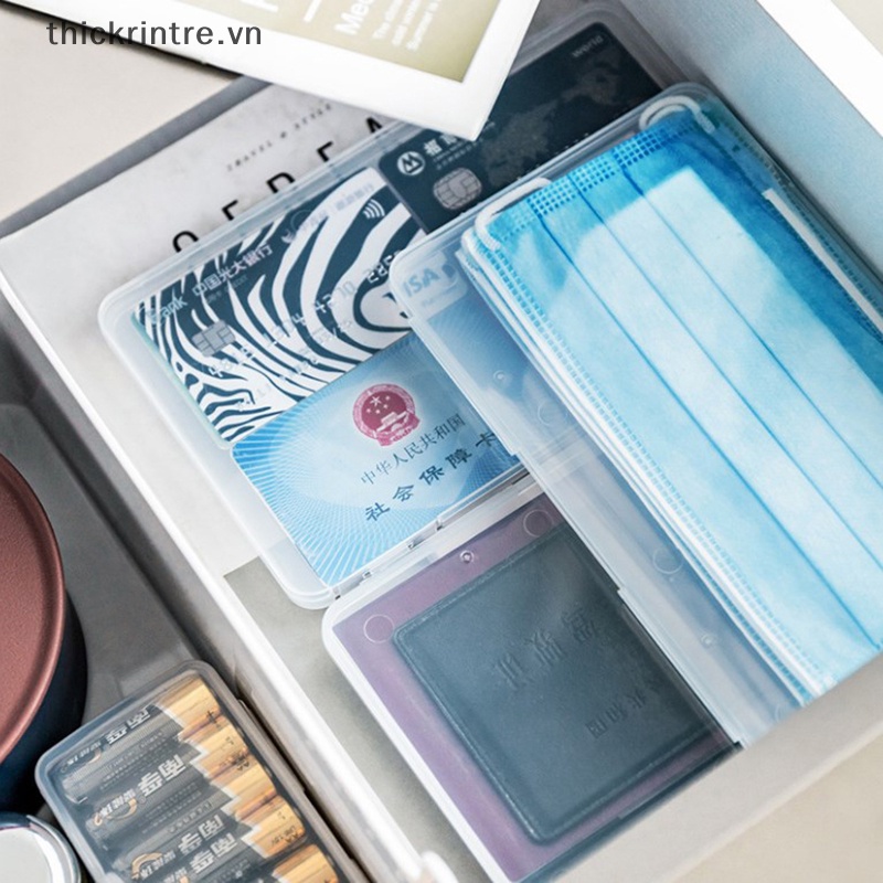 Hộp Đựng Thẻ Mặt Nạ Trong Suốt Chống Bụi Sử Dụng Một Lần Tiện Lợi
