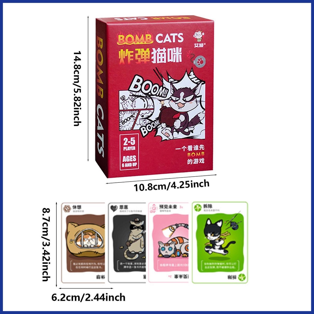 Bộ Thẻ Trò Chơi Mở Rộng 4 Phiên Bản Khác Nhau Cho Mèo