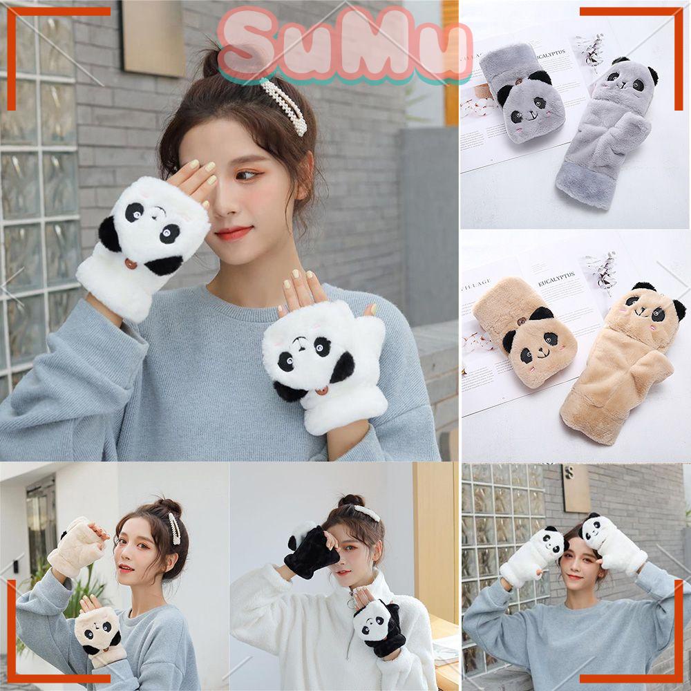 SUMU 1 Đôi Găng Tay Không Ngón Đế Dày Mềm Mại Linh Hoạt Cho Nữ