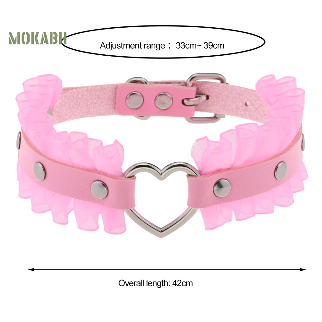 Vòng Cổ Choker Da Giả Đính Đinh Tán Phong Cách Harajuku Punk Cho Nữ