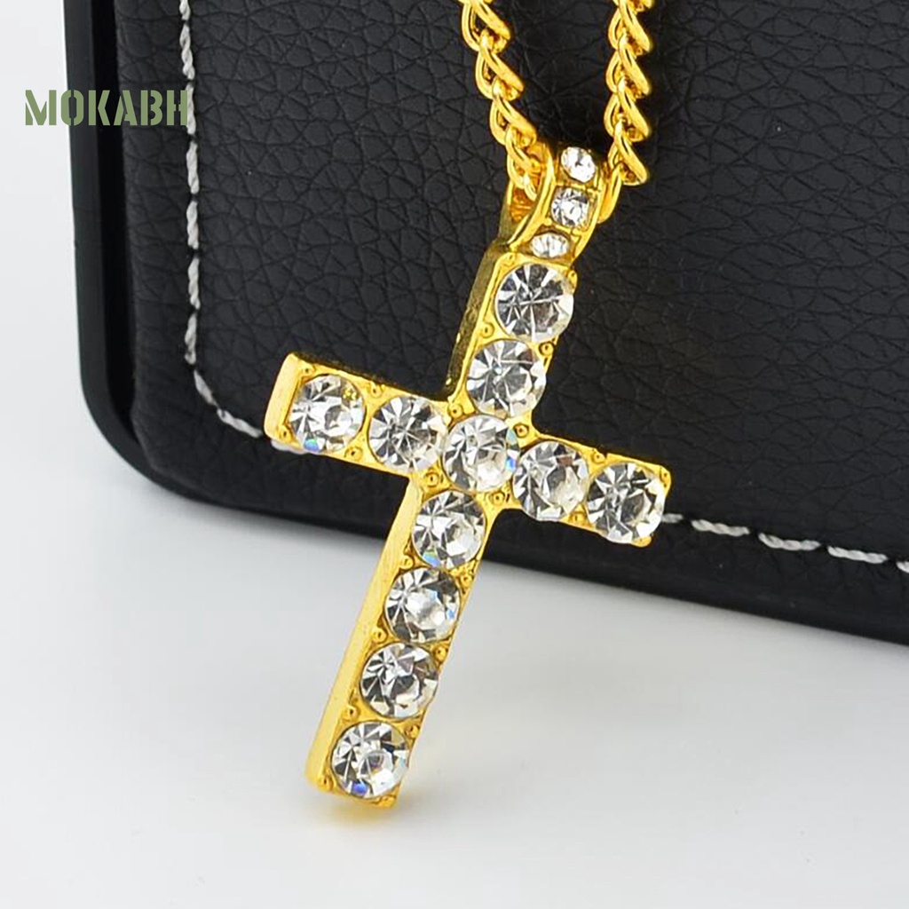 Vòng cổ Hợp Kim Mặt Hình Thánh Giá Đính Đá Nhân Tạo Thời Trang