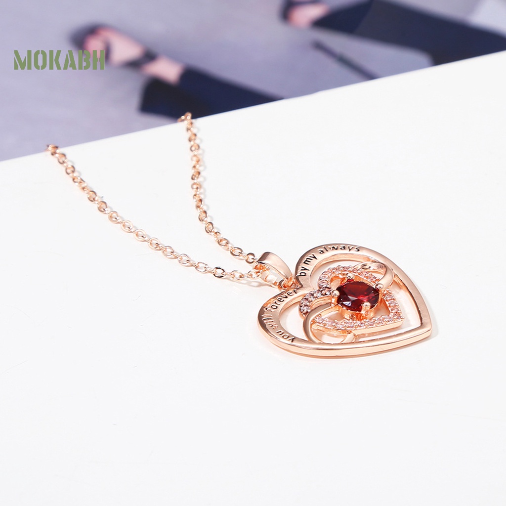 Vòng cổ Mặt Trái Tim Đính Đá Thời Trang Dành Cho Nữ