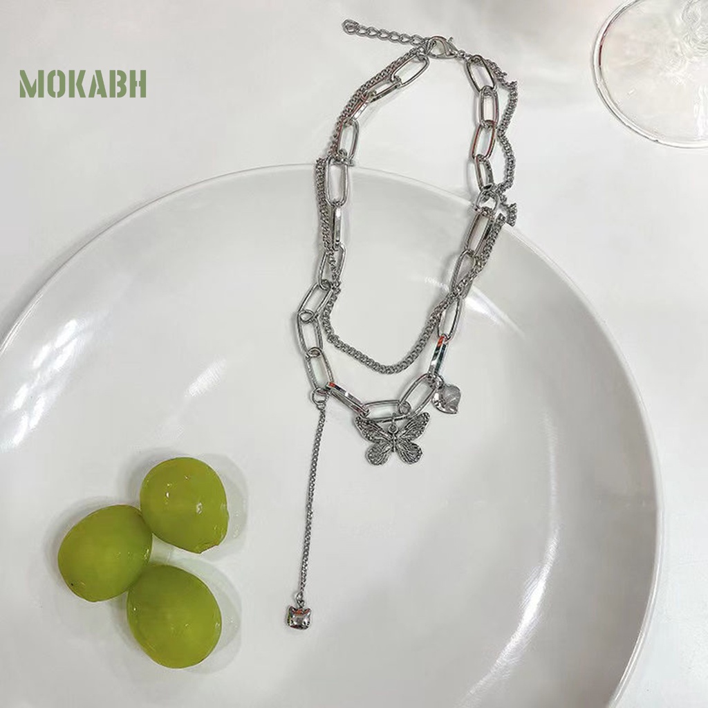 Vòng cổ Hai Lớp Họa Tiết Bướm Xinh Xắn Thời Trang Dành Cho Nữ