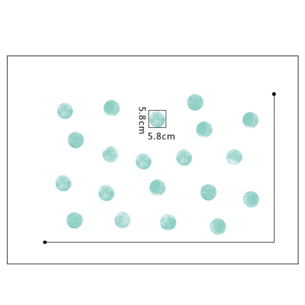 Miếng Dán Tường Chấm Bi Bằng PVC Màu Nước Độc Đáo Trang Trí Nhà Cửa DIY