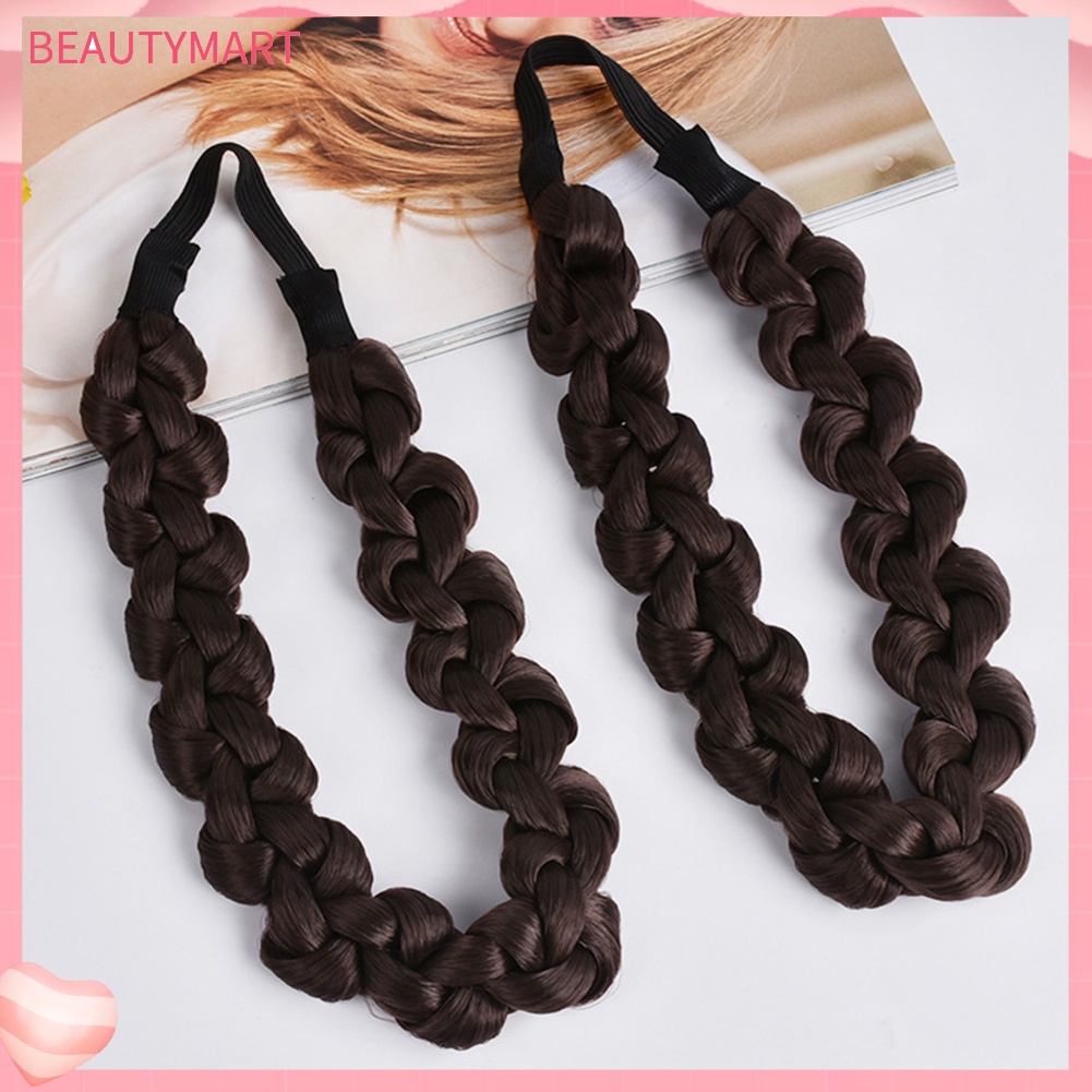 Băng Đô Cài Tóc Giả Thắt Bím Co Giãn Thời Trang Cho Nữ