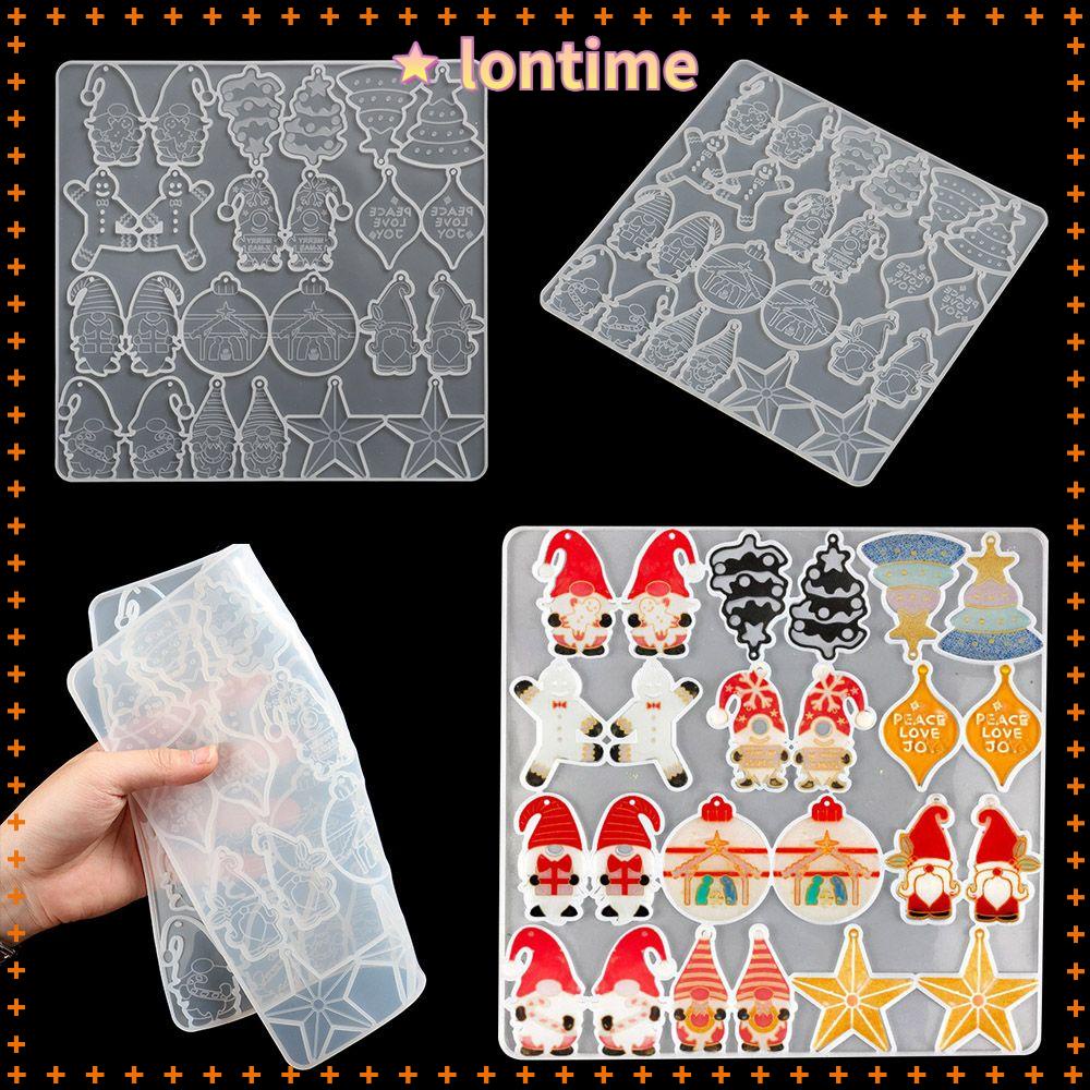 LONTIME Khuôn Silicone Làm Bông Tai Nhựa Resin UV Hình Khu Vườn Elves