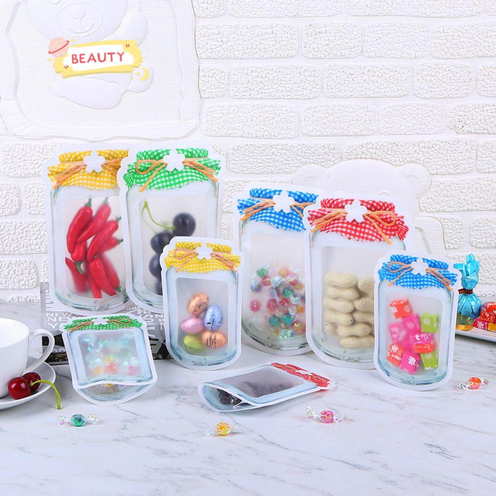 BEAUTY Set 10 Túi Zip Đựng Bánh Quy / Snack Có Thể Tái Sử Dụng