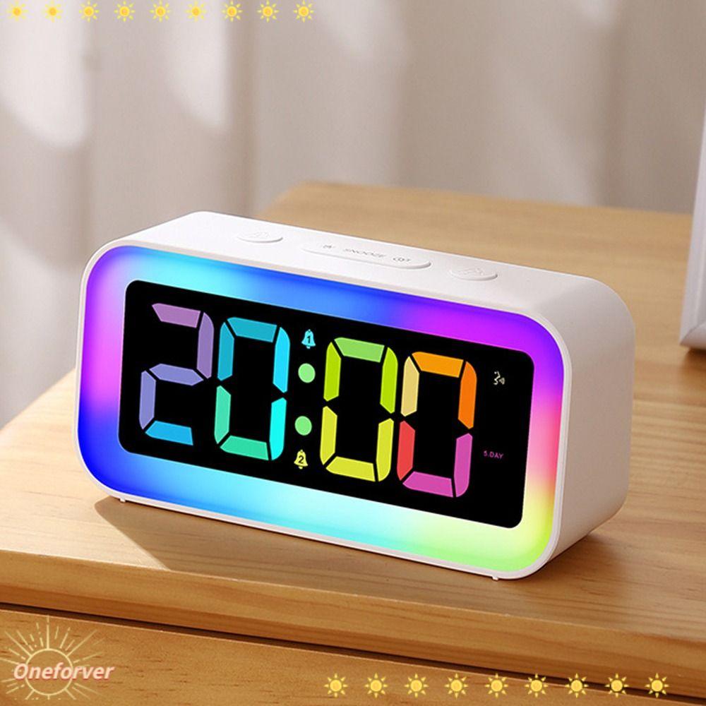 FOREVER Đồng Hồ Báo Thức Kỹ Thuật Số Cổng USB Có Thể Điều Chỉnh Độ Sáng Âm Thanh Với Màn Hình LED Hiển Thị