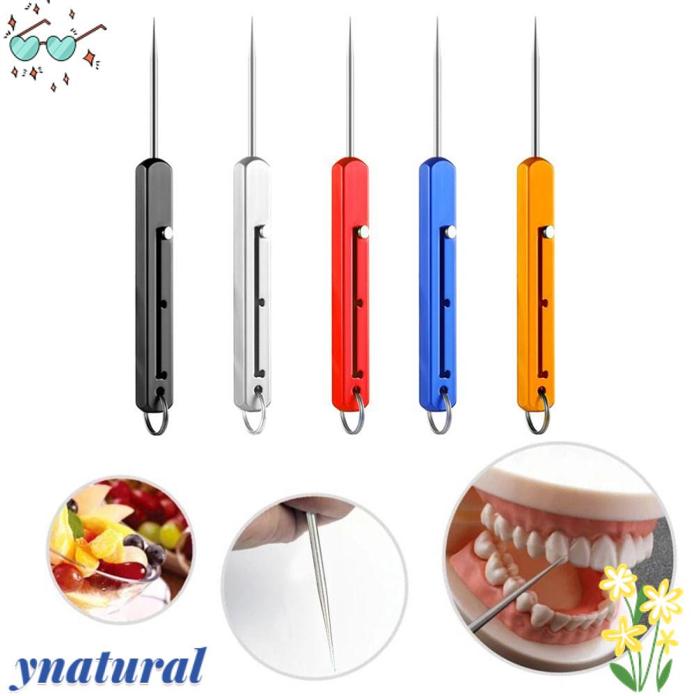 YNATURAL Tăm Xỉa Răng 3 Bánh Răng Bỏ Túi Bằng Titan Dễ Điều Chỉnh