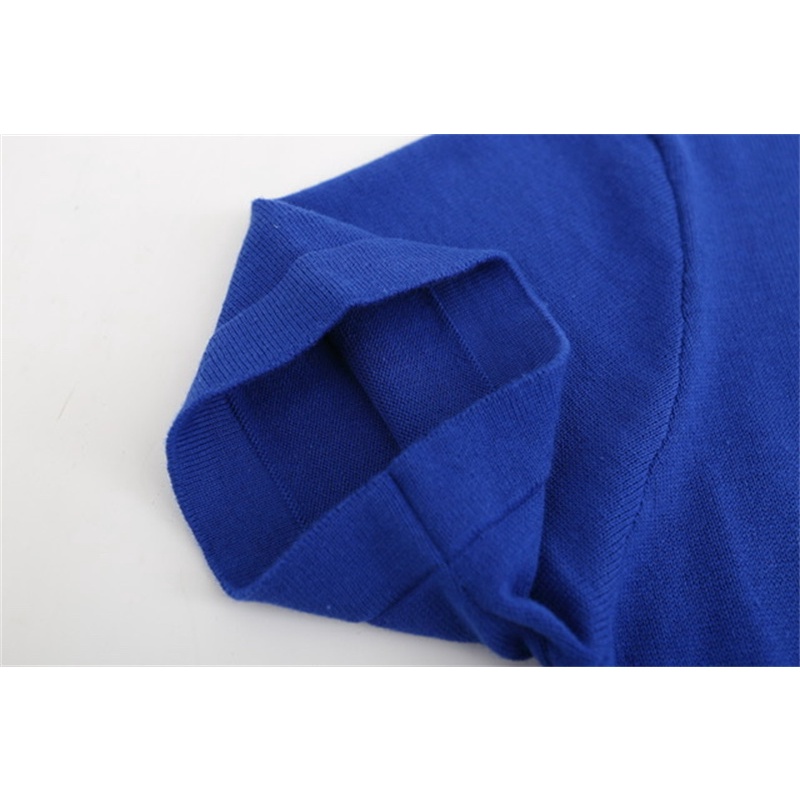 A &amp; m &amp; i &amp; - Áo Dệt Kim Thêu jacquard Tay Ngắn Oversize Thời Trang Cho Cả Nam Và Nữ