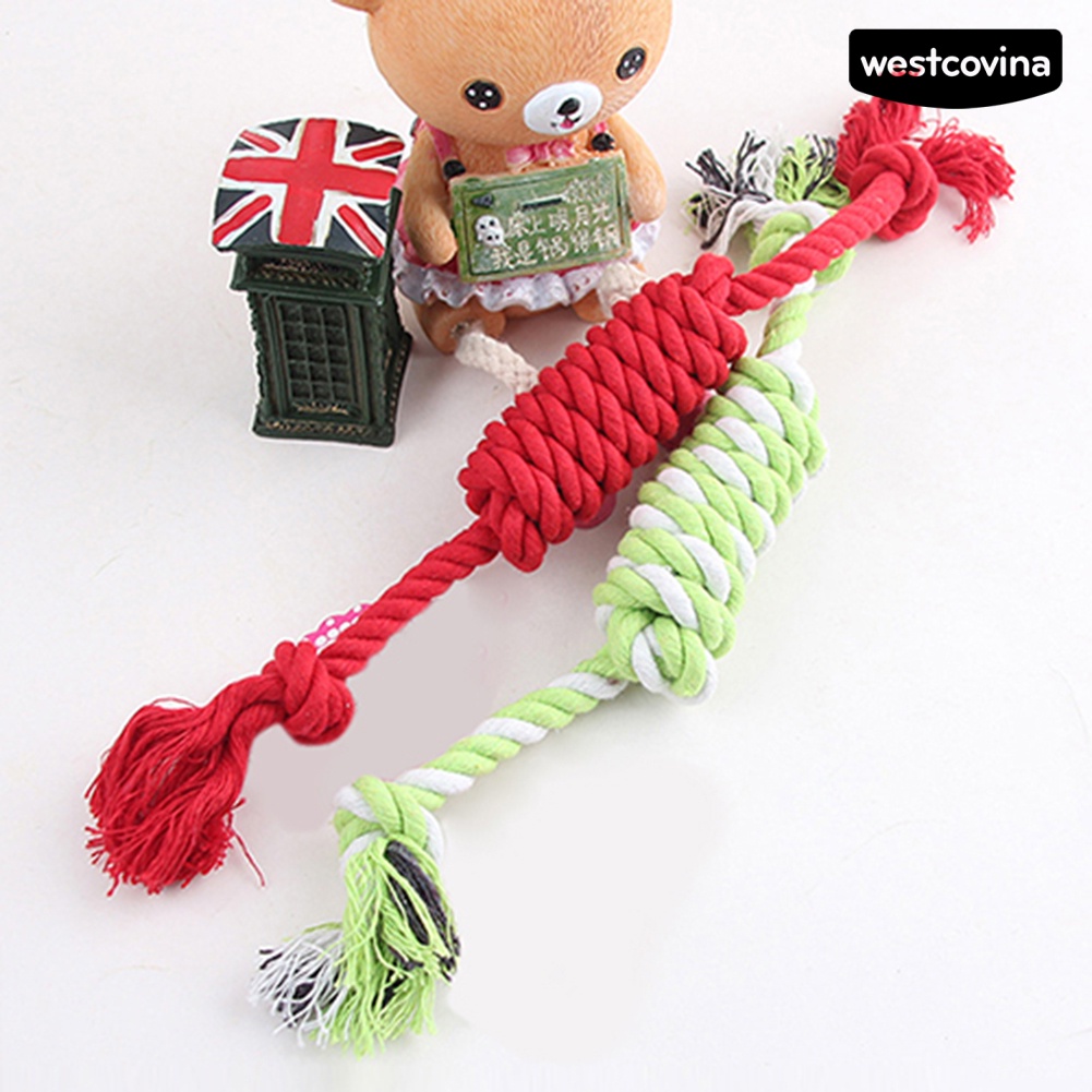 [COD]♞Đồ Chơi Dây Cotton Bện Thắt Nút Màu Sắc Ngẫu Nhiên Cho Thú Cưng