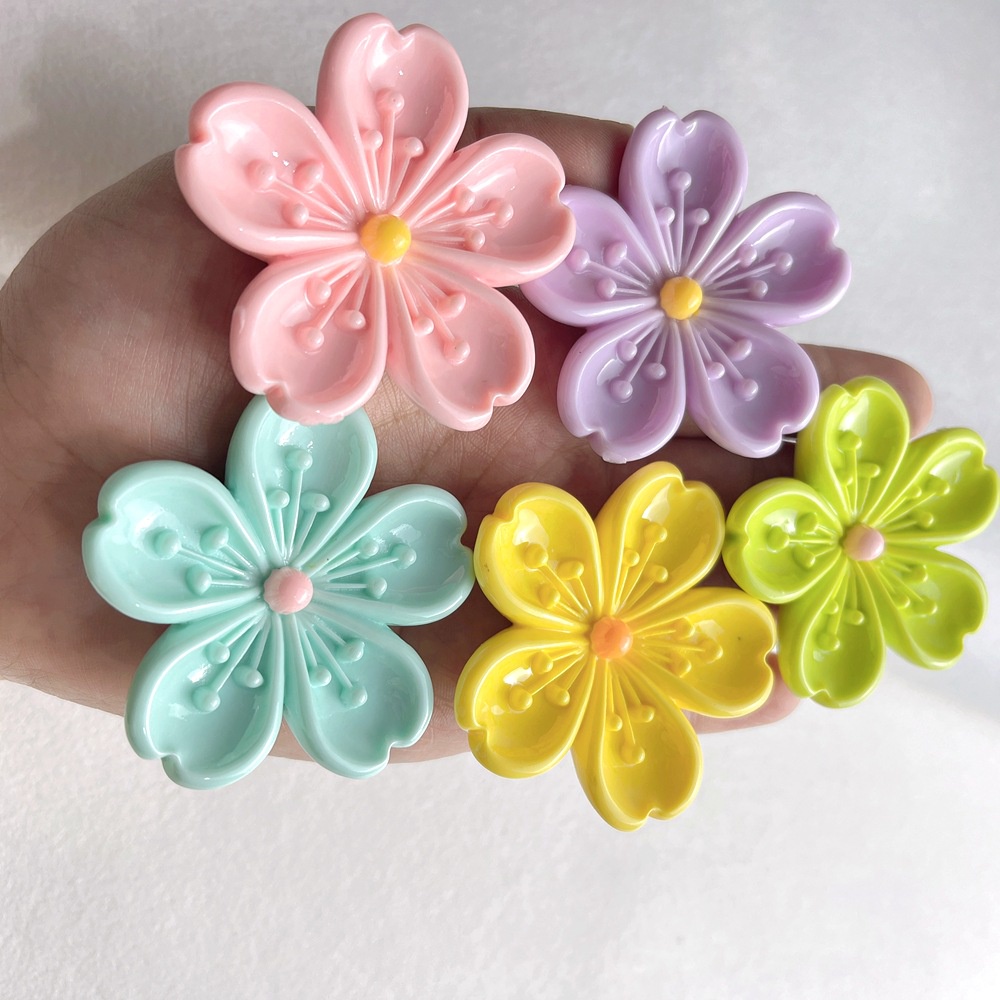 Set 10 Miếng Dán Trang Trí Tủ Lạnh / Ly Nước / Ốp Điện Thoại Hình Hoa Màu Macaron Xinh Xắn DIY