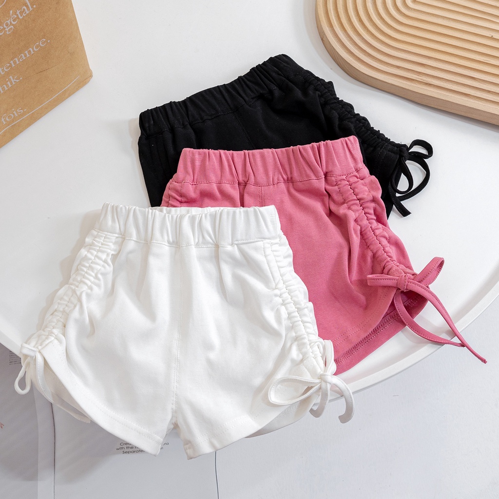 Quần Short Cotton Màu Sắc Đơn Giản Thời Trang Mùa Hè Cho Bé Gái