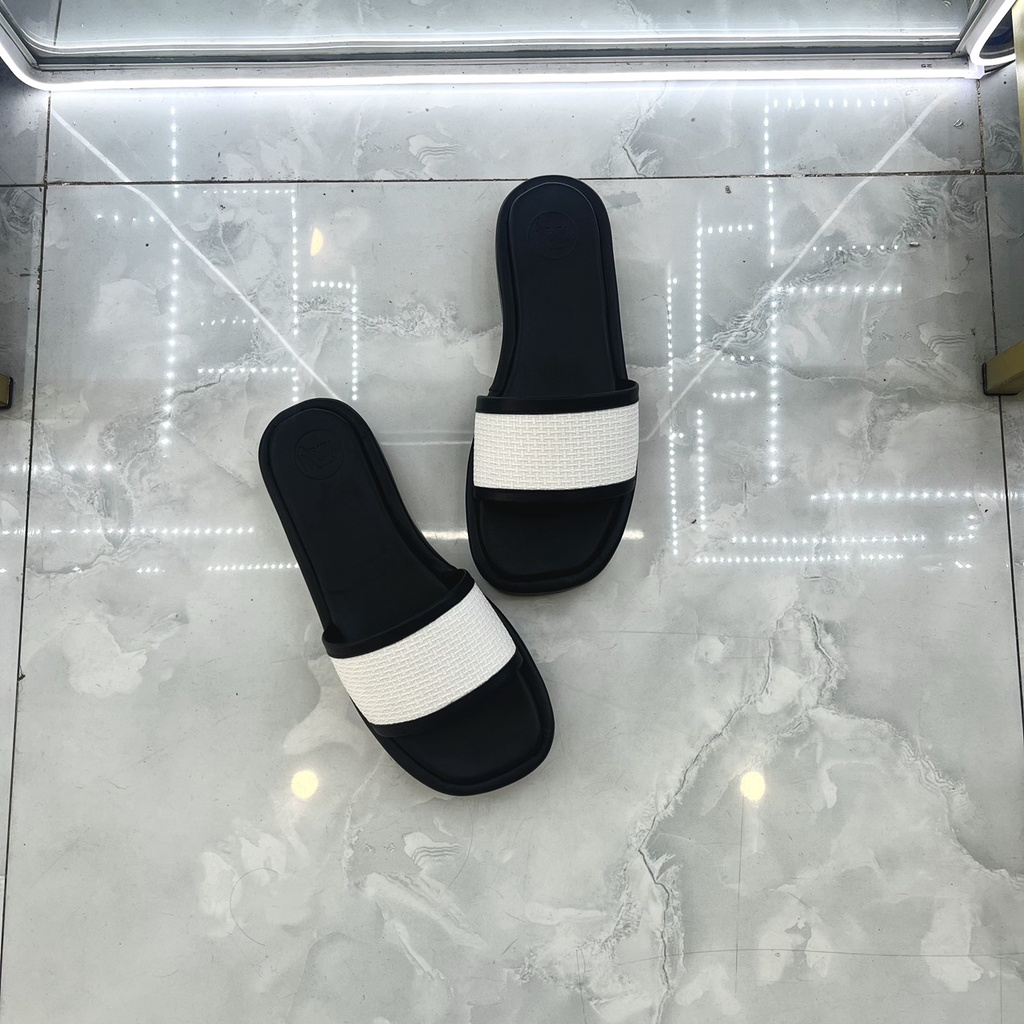 Dép bánh mì bigsize quai ngàn bọc viền da 2 đầu cao 2,5 cm size 40-44