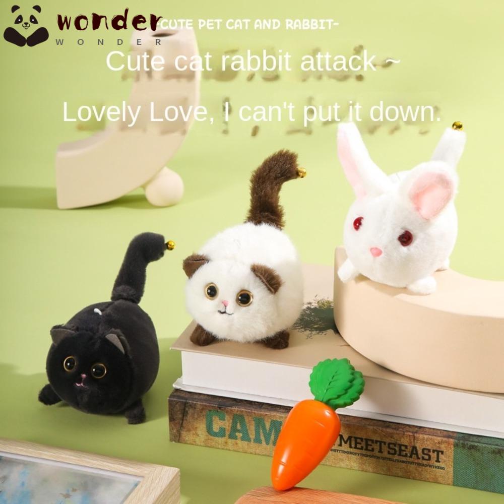 Móc Khóa Hình Mèo Hoạt Hình Nhồi Bông Màu Xanh Dương Đáng Yêu