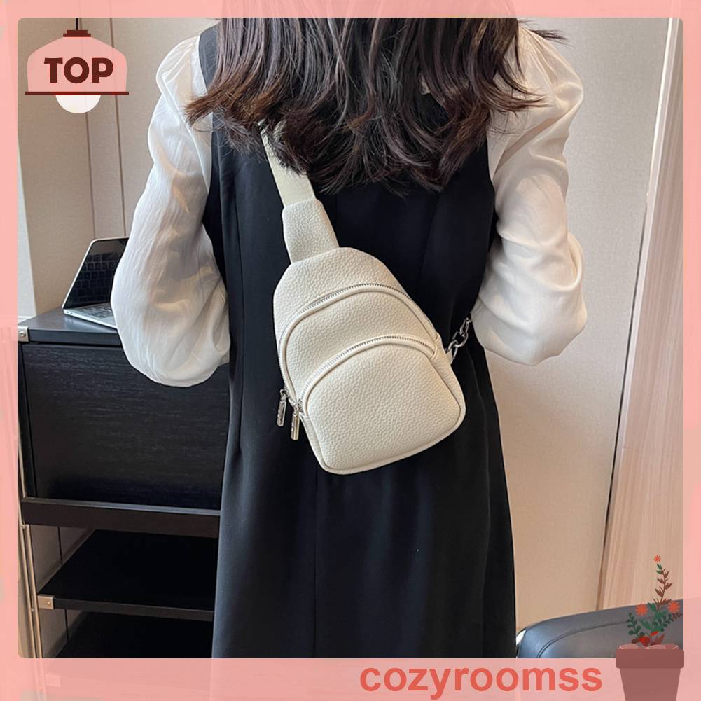 Túi Đeo Chéo Ngực Bằng Da PU Mềm Thời Trang Cho Nữ