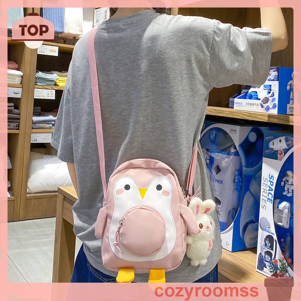 Túi Đeo Chéo Nữ Hình Chim Cánh Cụt Hoạt Hình Đáng Yêu