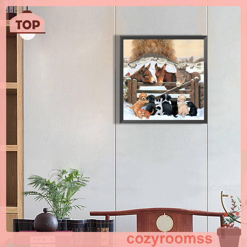 Tranh Đính Đá Kim Cương Toàn Bộ 5D DIY Hình Vẽ Lừa