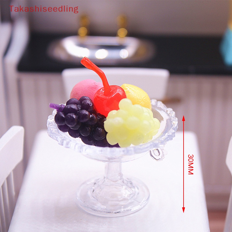 1 Bộ Khay Đựng Trái Cây / Nho / Cherry Trang Trí Nhà Búp Bê