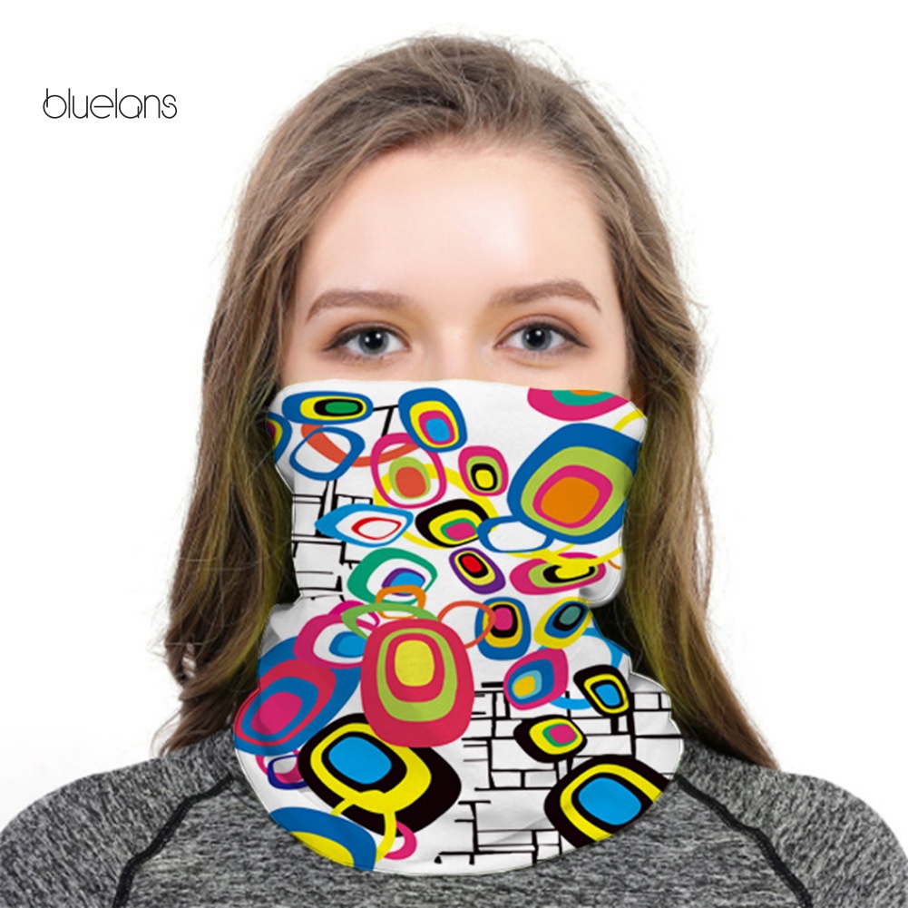 Khẩu Trang Thể Thao Che Phủ Cổ Chống Tia UV / Bụi / Mồ Hôi In Họa Tiết Hoa Cho Nữ