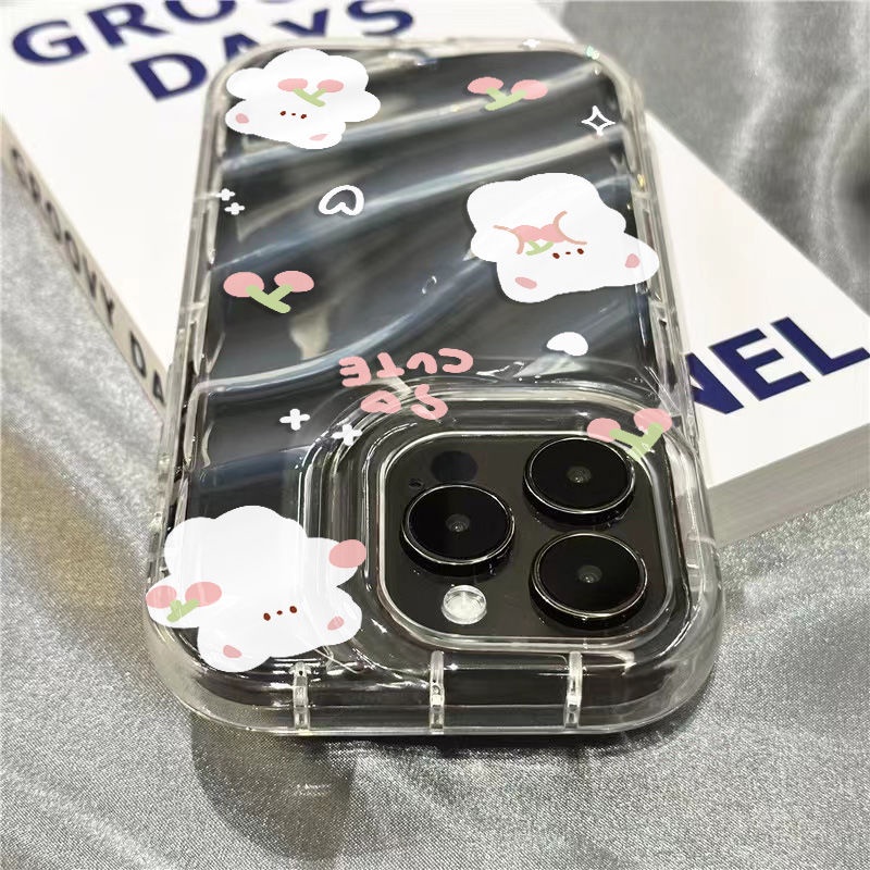 Ốp Điện Thoại Mềm Trong Suốt In Hình Gấu Và Cherry Cho Iphone 711 / plus / xrsins 8 Iphone14Promax / 1312