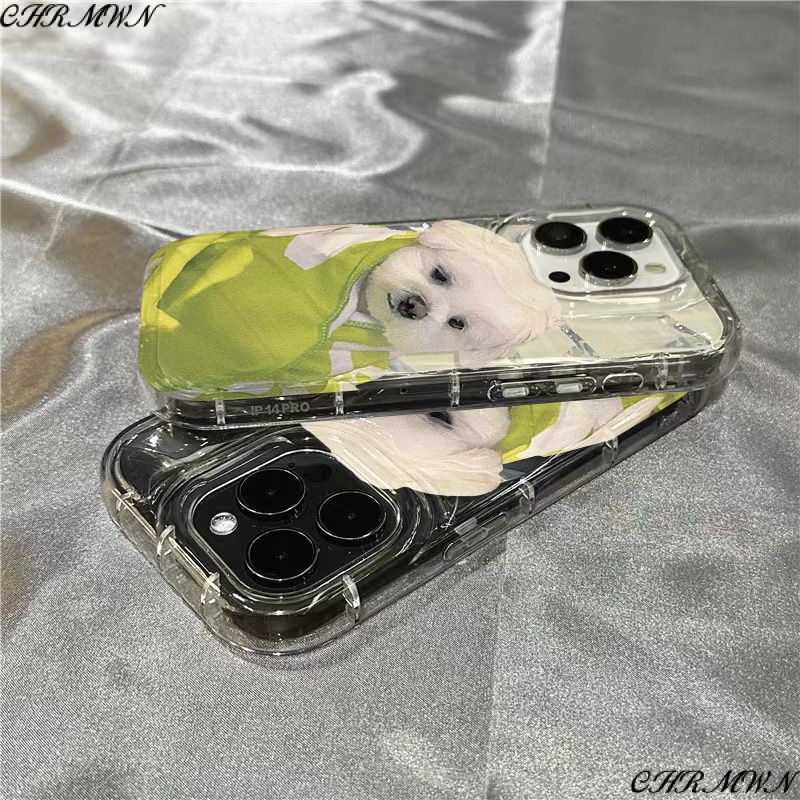 Ốp Điện Thoại Mềm Trong Suốt Họa Tiết Cún Dễ Thương Cho Iphone 14Promax 7 8 Xrsins1312 / 11 / X6ZT
