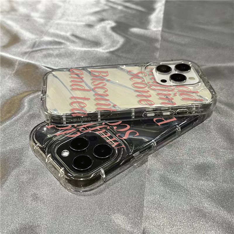 Ốp Điện Thoại Mềm Trong Suốt Họa Tiết Chữ Tiếng Anh Màu Hồng NGVJ Cho Iphone 14Promax 1312 11 7 8plus xr