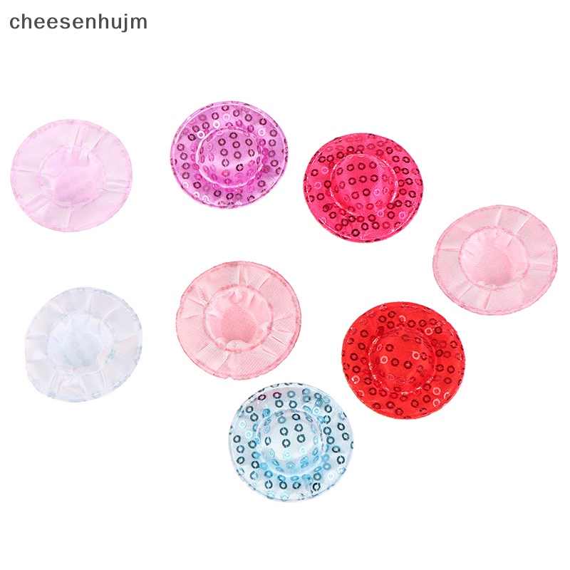 Set 8 Nón Đồ Chơi Nhiều Màu Sắc Xinh Xắn Dành Cho Búp Bê