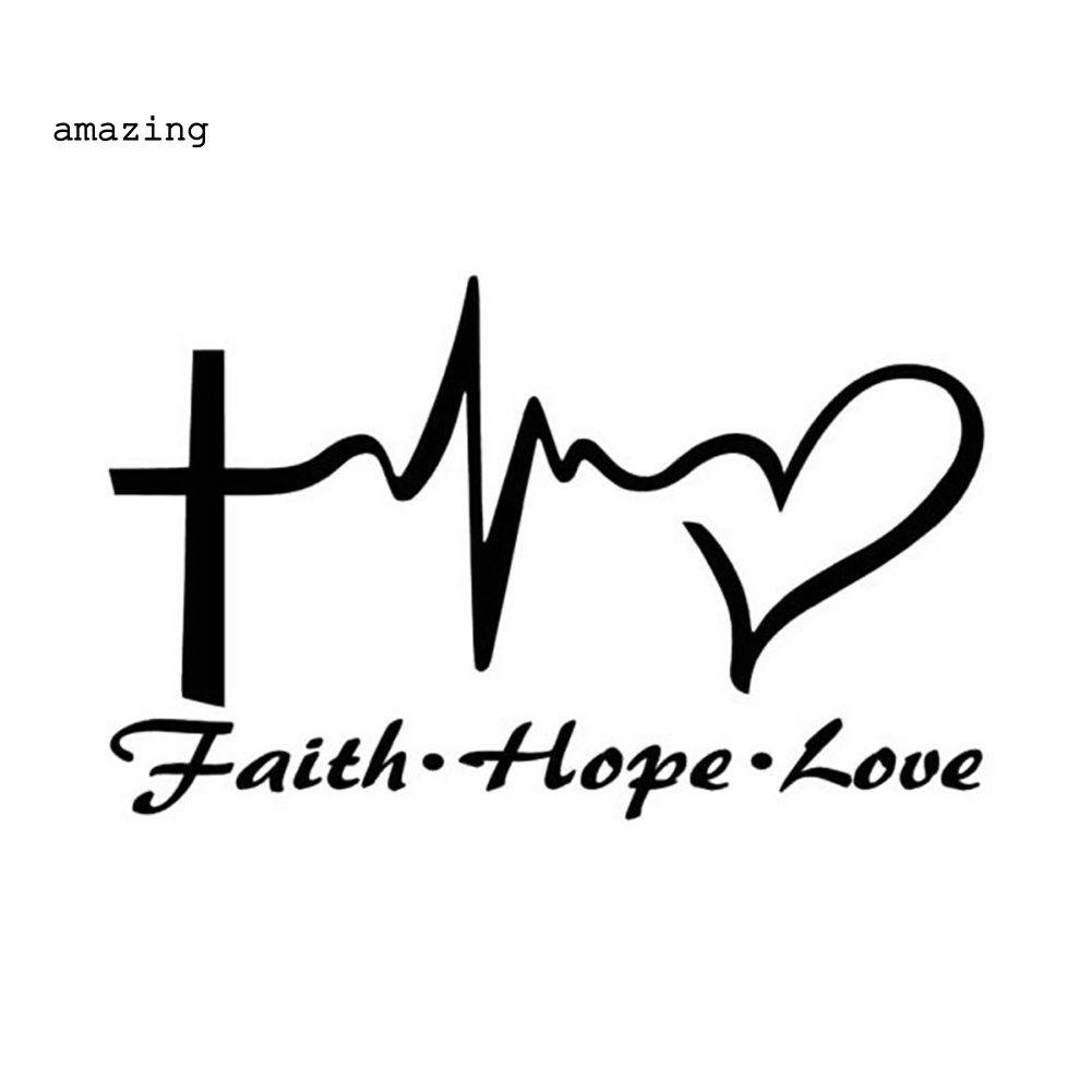 Đề Can Vinyl In Chữ Jesus HOPE LOVE Sáng Tạo Trang Trí Xe Hơi