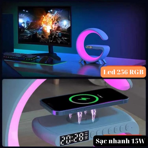 Loa Bluetooth Sạc Không Dây Đèn Tạo Không Khí 3in1 BT 2301