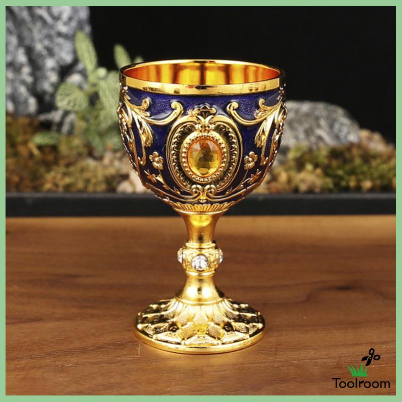 Cốc Uống Nước Mini Bằng Kim Loại Chống Vỡ Phong Cách Trung Cổ 30ml