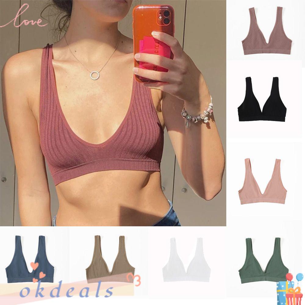 OKDEALS Áo Ngực Thể Thao Không Đường May Thoáng Khí Thời Trang Cao Cấp