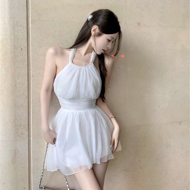 Đầm Không Tay Hở Vai Thời Trang Mùa Hè Quyến Rũ Cho Nữ