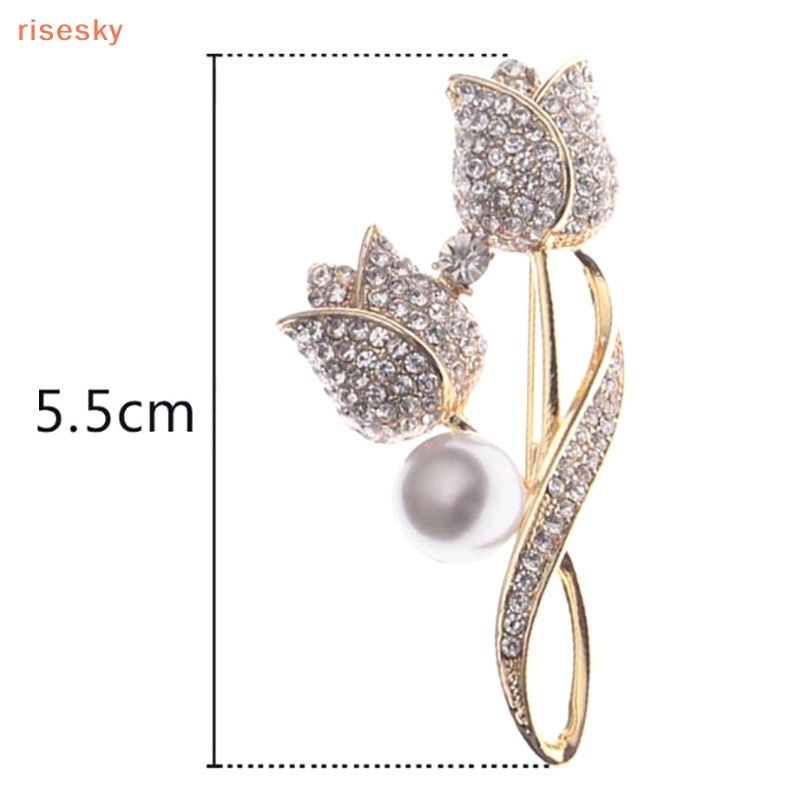 Ghim Cài Áo Hình Hoa Hồng Đính Đá Zircon Thanh Lịch Thời Trang Cho Nữ