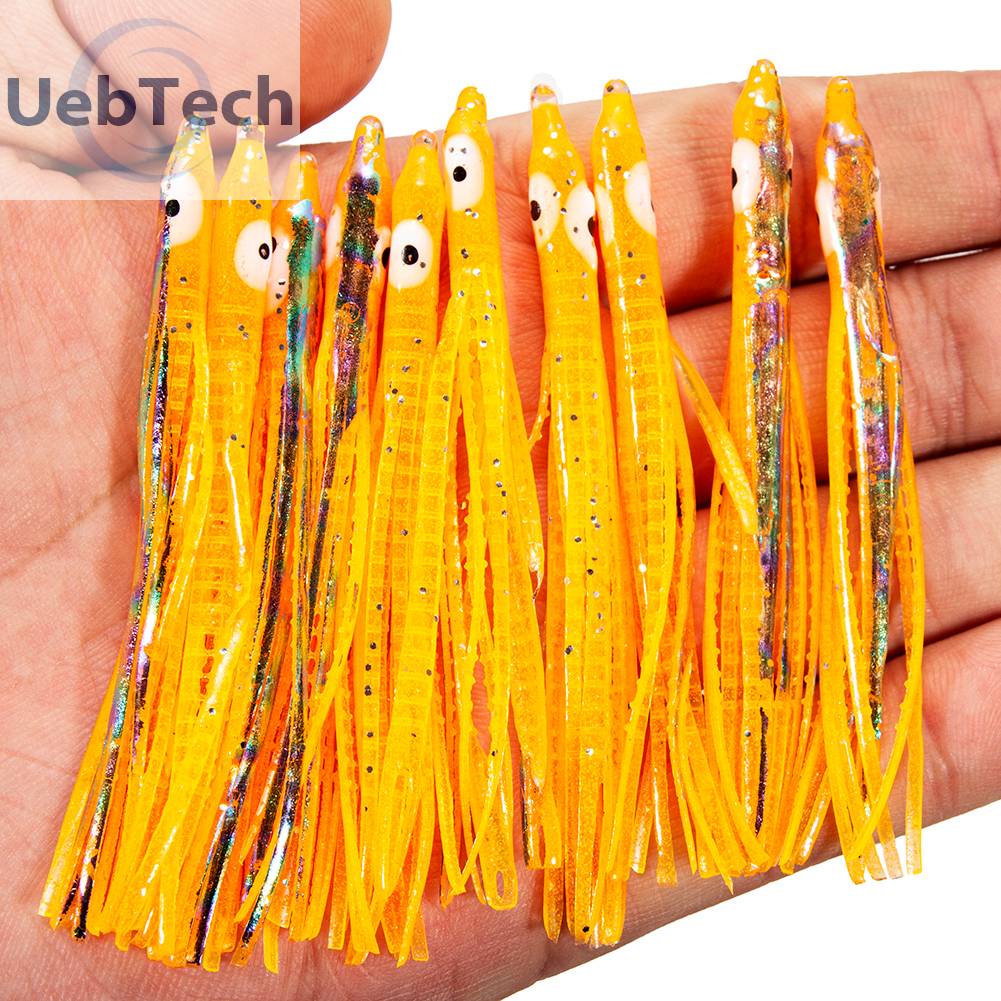 10 Mồi Mực Giả Mềm Phát Sáng Dùng Để Câu Cá